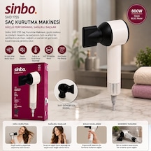 Sinbo Shd-1755 Saç Kurutma Makinesi 110.000 Rpm 3 Hız - Sıcaklık Ayar Beyaz Sessiz Çalışma