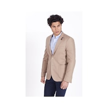 Erkek Casual Slim Fit Dar Kesim Blazer Ceket 4864-Camel