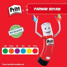 Parmak Boyaları, Su Bazlı Çocuk Boyası, Kolayca Silinebilir Sağlıklı Parmak Boyası, Zararsız Kırtasiye Malzemesi, Yaratıcı Oyun Boyası, 6 Renkli Kutu 6x30ml