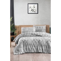 Menderes Home Cotton Collection Flanel Çift Kişilik Nevresim Takımı Stone