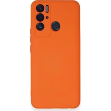 Uryport Tecno Pova Neo Kılıf Nano İçi Kadife Silikon - Turuncu