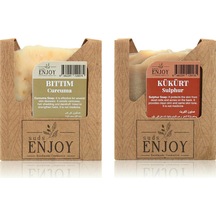 Suds Enjoy Doğal Bıttım + Kükürt El Yapımı Yüz Saç ve Vücut Sabunu 2 x 100 G