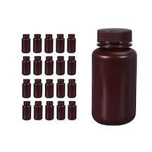 Borox HDPE Amber Plastik Şişe 250ml - Vida Kapaklı - 20 Adet
