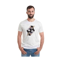 Dj Monkey Baskılı Beyaz Erkek Tshirt