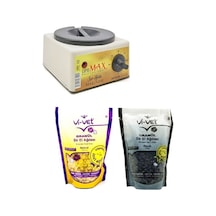 Ege Sir Dpr Max Ağda Makinesi + Vi-Vet Naturel Granül İnci Ağda 250 G + Siyah Granül İnci Ağda 250 G