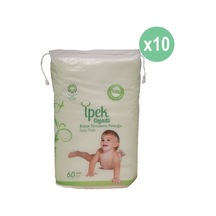 İpek Ipek Organik Bebek Temizleme Pamuğu 60'lı, 10'lu Paket