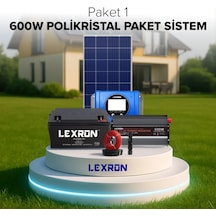 Lexron 600w Polikristal Bağ Evi Paket Sistem Paket 1