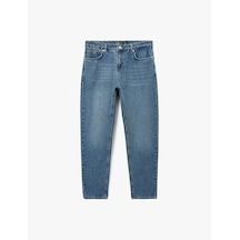 Koton Pamuklu Normal Bel Regular Fit Tapered Jean Pantolon - Joe Jean Orta İndigo 6wam40237nd İndigo