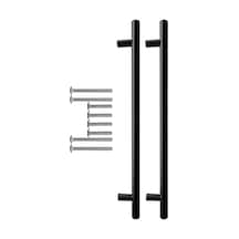 Mutfak Ve Banyo Dolabı Kapakları Ve Çekmeceler İçin Metal Kulp Paslanmaz Mobilya Dolap Kulbu 224mm Mat Siyah 2 Adet Diğer