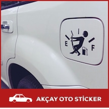 Araba Yakıt Deposu Sticker Benzin Bitti Sticker Araç Sticker