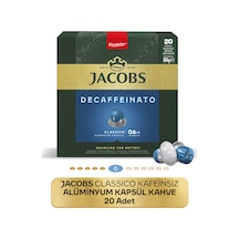 Jacobs Classico Kafeinsiz Nespresso Uyumlu Alüminyum Kapsül Kahve 20 Kapsül Kapsül Kahve