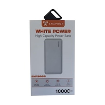 Snapmax Snp-3009 Beyaz 10.000 Mah Powerbank 2x Usb Çıkışlı 1 Type-c Ve 1 Micro Girişli Siyah