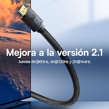 High Definition Serisi Hdmı 8k To Hdmı 8k Görüntü Aktarma Kablosu, 1m, Siyah