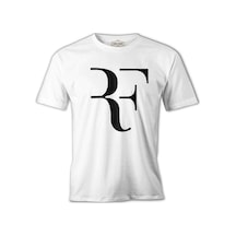 Roger Federer - Logo Beyaz Erkek Tshirt 001
