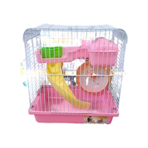 Gonzales Uyumlu Hamster Kafesi Pembe 23 x 17 x 18 CM