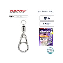 Decoy R-52 Swivel Ring Fırdöndülü Klips Silver 4 60lb 6 Adet