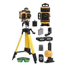 Profesyonel 16 Hatlı 4d Yeşil Lazer Hizalama Seti -çift Bataryalı - Tripodlu Full Set