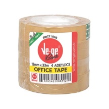 Ve-ge Selefon Bant Office Tape, 12mm X 33m, 4 Adet Diğer