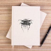 Darkthrone Logo2 Çizgisiz Kanvas Defter Krem