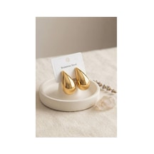 316l Çelik Gold Renk Damla Model Küpe Tj-bkp12025 Evimdeyokyok