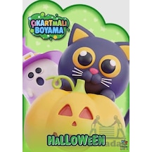 Halloween Zamanı Çıkartmalı Boyama Kitabı İthaki Çocuk Yayınları