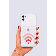Apple iPhone Uyumlu 11 Kartlıklı Aşk Sinyali Desenli Kılıf