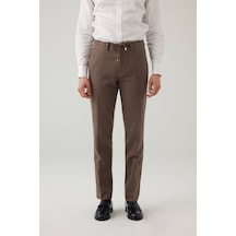 Erkek Haki Yeşil Regular Fit Jogger Yan Cep Kanvas Pantolon