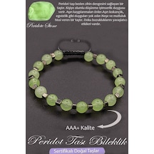 Sertifikalı Aaa+ Kalite Gerçek Terahertz - Peridot Taşı Bileklik Çok Renkli