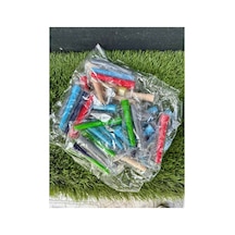 Renkli Plastik Sipsi-40 Adet