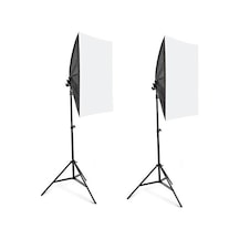 Ikili Softbox Seti 50x70 Cm Lambasız Beyaz