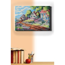 Webstyle Sayılarla Boyama Seti Kasnaklı Sakin Kasaba 60 X 75 Cm