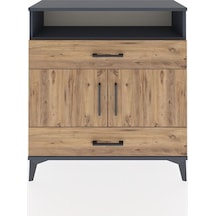 Arges Şifonyer 3 Raflı 2 Çekmeceli 2 Kapaklı 88x30x96 Antrasit-çam Antrasit