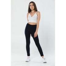 Julude Kadın Siyah Bambu Taytlacivertl Lacivert