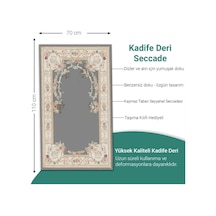 Ravabi Rug Araç İçi Ve İşyeri İçin Deri Tabanlı Namazlık, Çantalı Hediyelik Seyahat Seccadesi 70x110cm 21231019