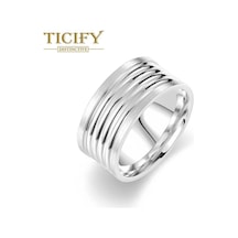 Gümüş Yeni Ürünler Ve Titanyum Çelik Erkek Yüzüğü Eğlence İş Rüzgar Yüzüğü Avrupa Ve Amerikan El Aksesuarlarının Geniş Versiyonu 12 Gümüş