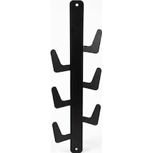 Yapışkanlı Dikey Askılık 6 Kancalı Kaktüs Tasarım Duvar Askısı Metal Siyah Askılık Duvara Yapıştırılabilir Çok Amaçlı Askı Banyo Mutfak Antre Askılığı