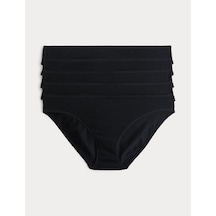 Marks & Spencer 5'li Cotton Lycra Bikini Külot Seti Siyah