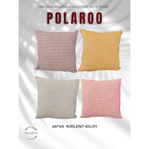 4lü Kırlent Kılıfı 45 45 Lila-pembe-gri-sarı Sarı-lila-gri-pembe