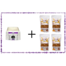 Joy wax Isıtıcı Kazan + 4 Adet Ganül Boncuk Ağda Naturel