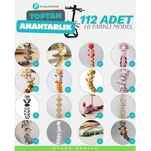 Toptan 112 Adet Kuyruklu Hayvan Figürlü Anahtarlık Karma Paket