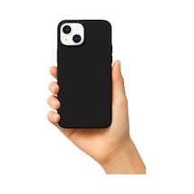 İphone 13/14 İle Uyumlu Kılıf - Magsafe İle Uyumlu Wireless Şarj Özellikli, Siyah Deri Kapak - Darbeye Dayanıklı, Yumuşak Koruma