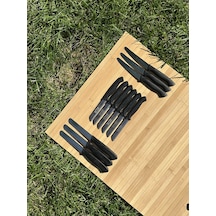 Solingen 12 Parça Siyah Set 6 Meyve Bıçağı+3 Sebze Bıçağı+3 Ava Bıçak-246 Siyah