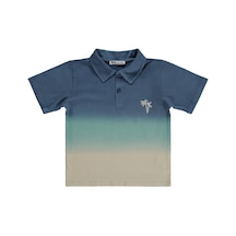 Civil Boys Batik Renk Geçişli Polo Yaka 2-5 Yaş Tişört - Yeşil Petrol