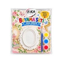 Oval Çerçeve Boyama Seti Taş Tozu Figür Boyama Seti