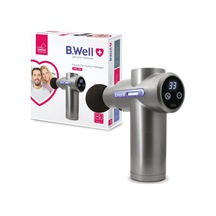 B.well Swiss Med-450 Masaj Tabancası, 33 Hız Seviyeli Elektrikli Kas Perküsyon Masajı, 4 Masaj Başlığı, 2.500 Mah Pil, Otomatik Kapanma Ve Usb-c Şarj Kablosu