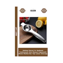 Kokteyl Gereci Ev Hediyesi Fonksiyonel Alet Manuel Ergonomik Metal Mutfak Bar Tipi Limon Sıkacağı Çelik