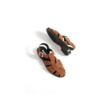 Wolk Shoes Asel Kadın Sandalet Taba Süet