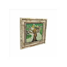 Ağaç Kadın Baskılı Taş Tablo 25x25