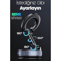 Magsafe Uyumlu Araç Telefon Tutucu 360 Dönebilen Vantuzlu Mıknatıslı Telefon Tutucu, Vakumlu Güçlü Taban, İphone Magsafe Ve Android Uyumlu, Araç İçi, Ofis, Spor Salonu Kullanımı İçin