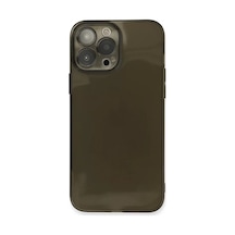 Newface Apple İphone 13 Pro Max Kılıf Fly Lens Silikon - Siyah Kahverengi
